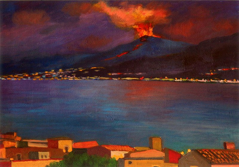 Stefano Donato - Etna in eruzione da Reggio (2014)